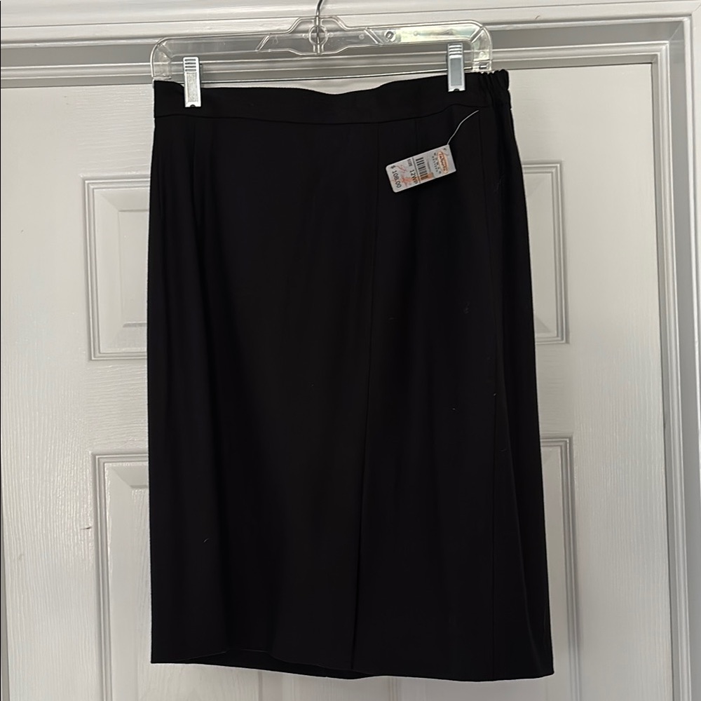 Black Knee-Length Pencil Skirt for Work